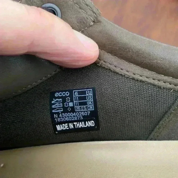 ECCO Men's Soft-7 City Sneakers Dark Khaki Color. Size 11 - Picture 8 of 10